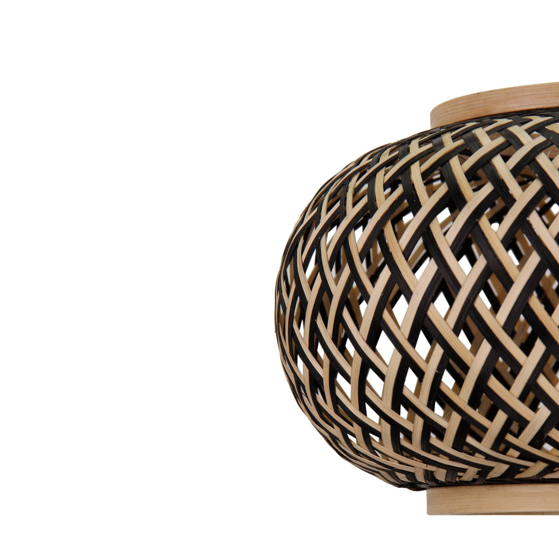 Various Weaving Pendant Lamp - 1 Flame - Bamboo - Ø38 or 44 cm - Natural and Black