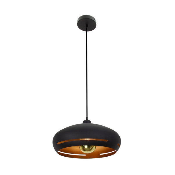 Diverse Strepen Hanglamp - 1 vlam - Ø35 of Ø45 cm - Zwart - Modern Ontwerp