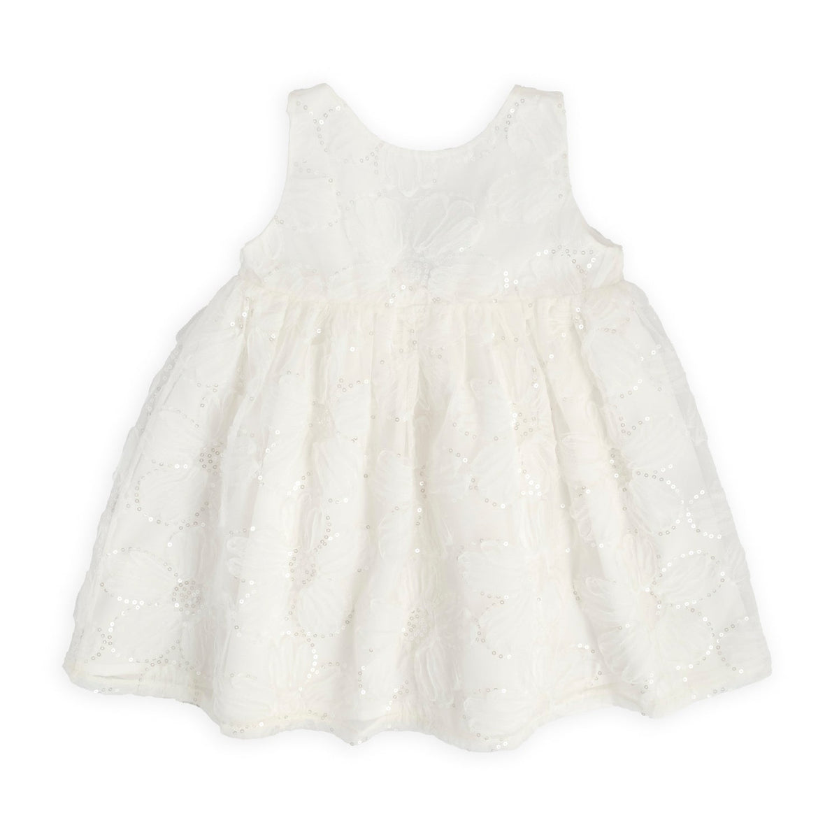 DRESS WITH EMBROIDERED TULLE