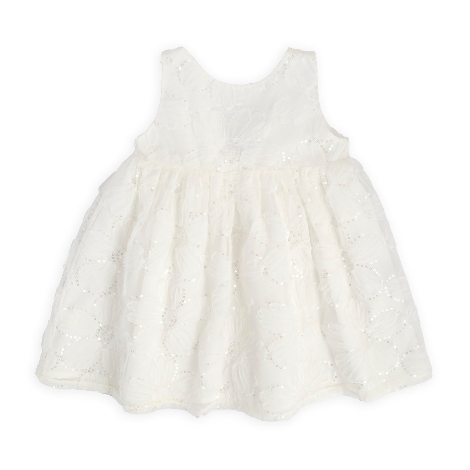 DRESS WITH EMBROIDERED TULLE