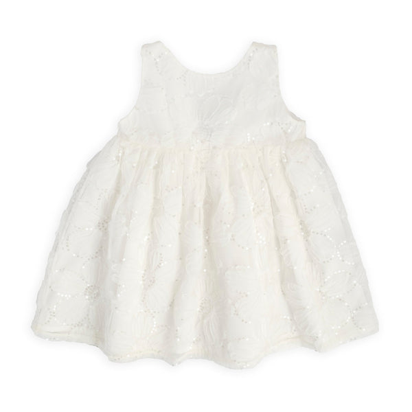 DRESS WITH EMBROIDERED TULLE