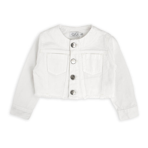 Giubbino denim bianco