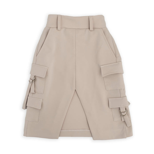 Gonna lunga bi-stretch con tasche | Magil