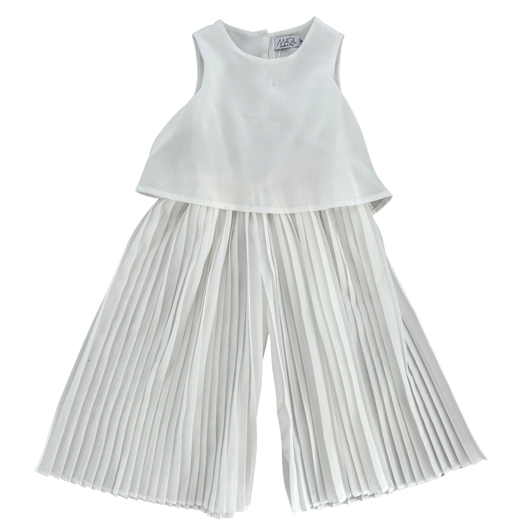 JUMPSUIT MET GEPLISSEERDE BROEKEN