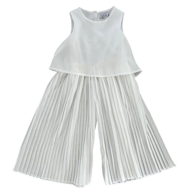 JUMPSUIT MET GEPLISSEERDE BROEKEN