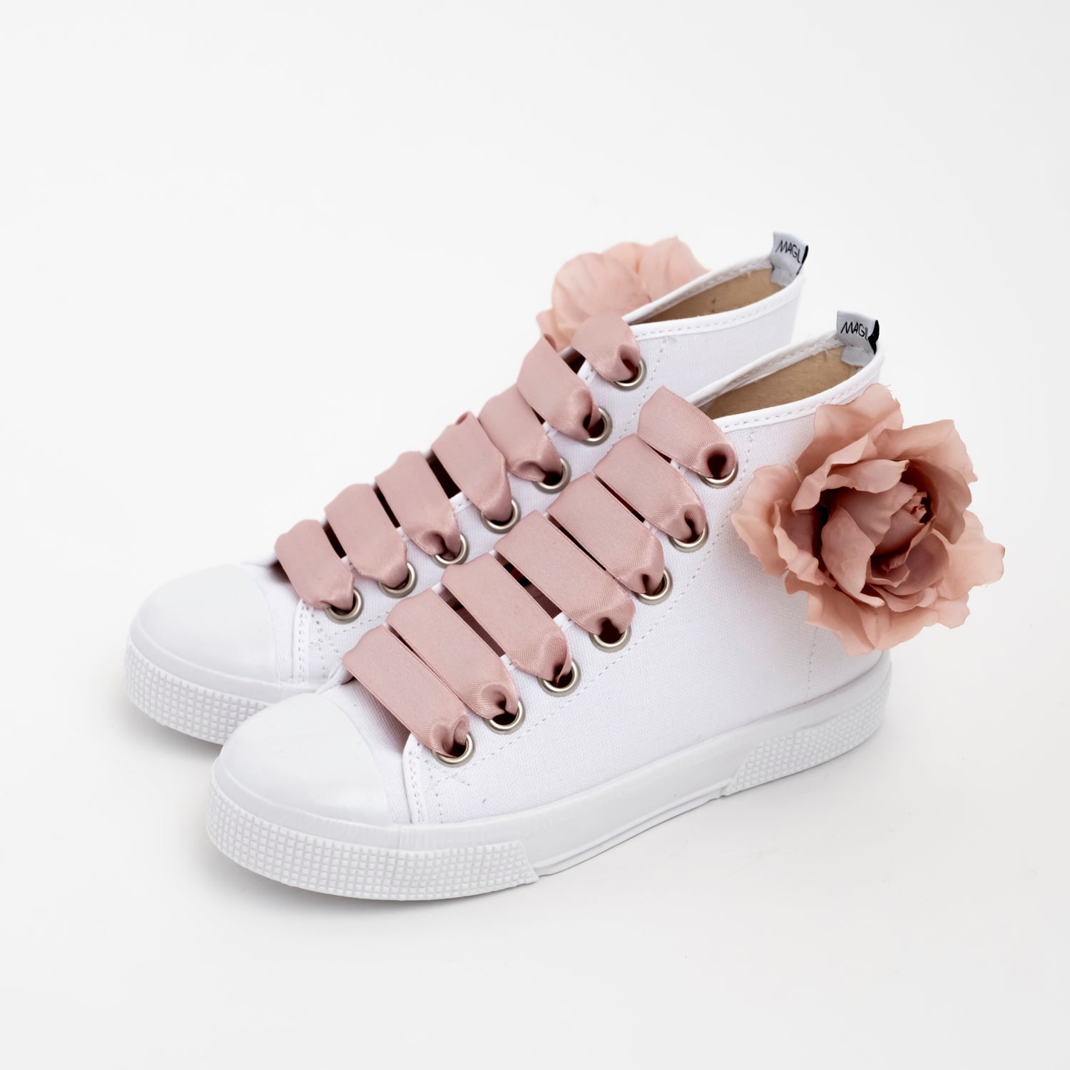 Sneakers in tela con fiore