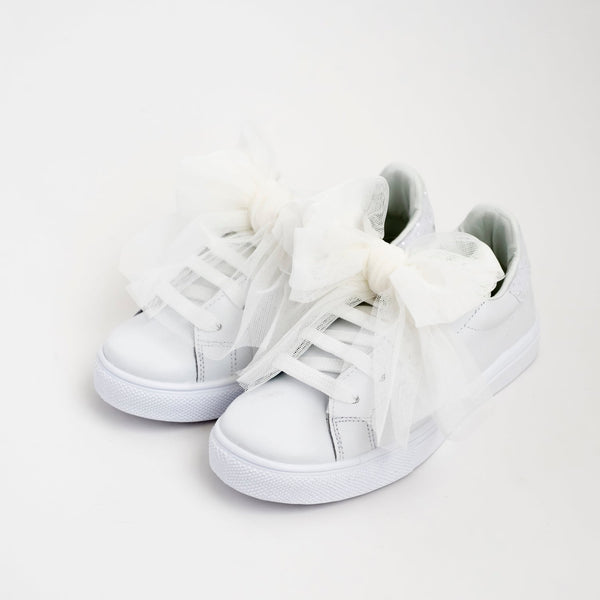 SNEAKERS WITH TULLE BOW