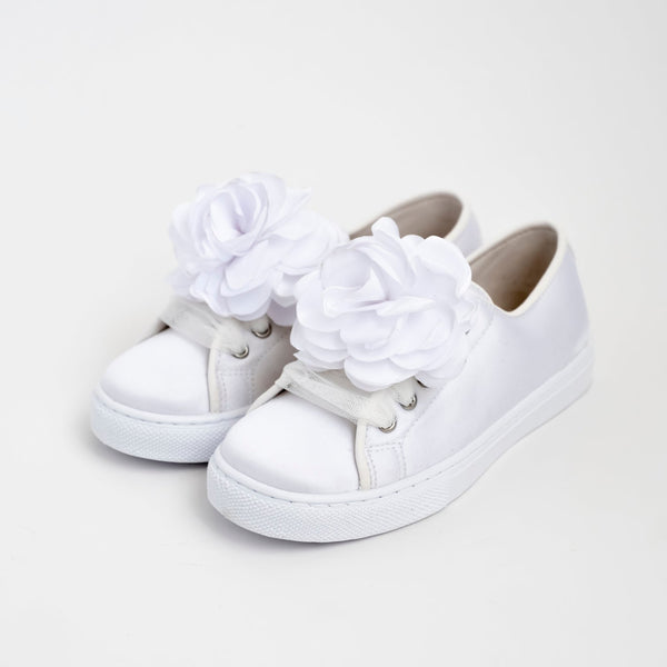 Tennis in raso con fiore