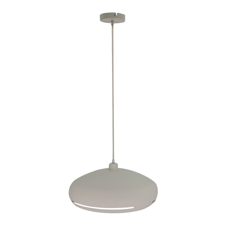 Chericoni Striscia hanglamp, 1 lichts, Ø 45 cm, met een crèmekleurig design voor een warme en sfeervolle ambiance.