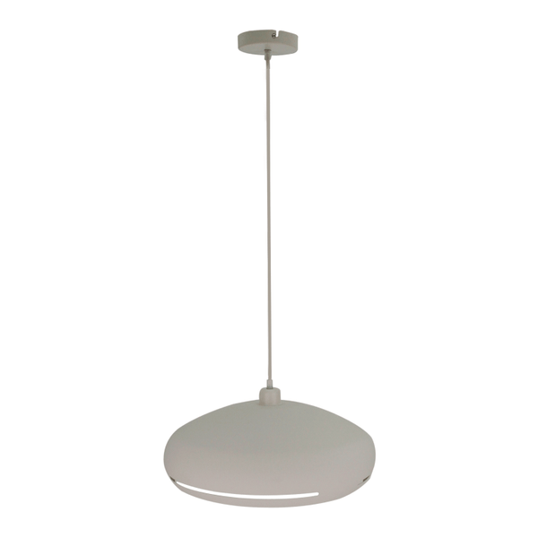Chericoni Striscia hanglamp, 1 lichts, Ø 45 cm, met een crèmekleurig design voor een warme en sfeervolle ambiance.