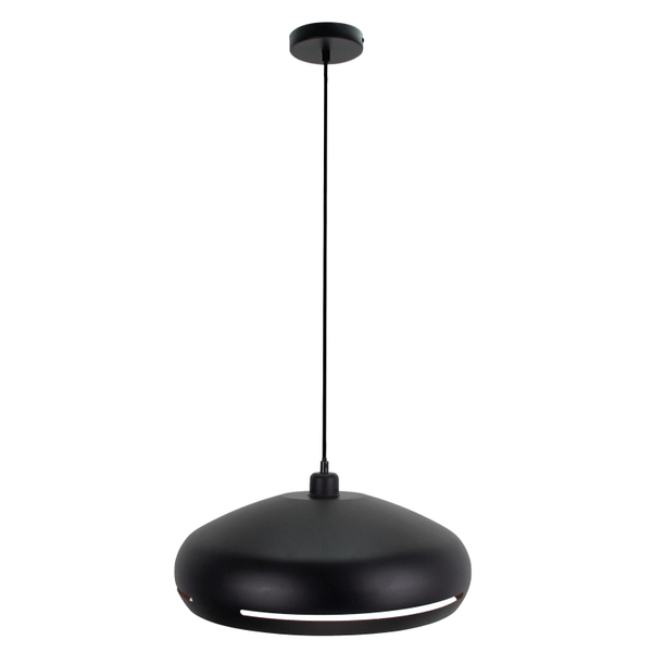 1 lichts Chericoni Striscia Hanglamp Ø 45 cm, met E27 fitting en een opvallend zwart-goud ontwerp.