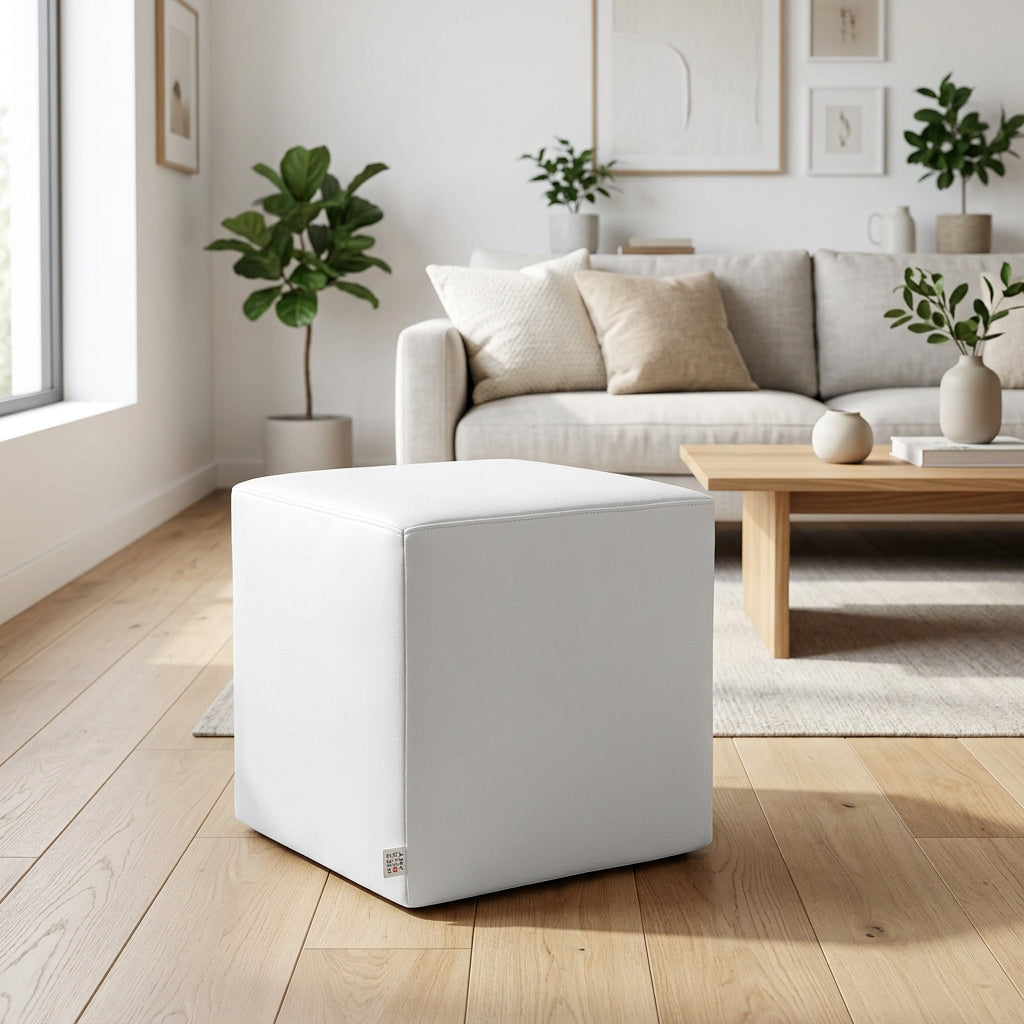 DADO ECO 42, Eco-Leather Pouf Zip 42x42 h42