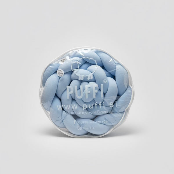 Single bumper for baby bed PLUSH BABY BLUE 240cm