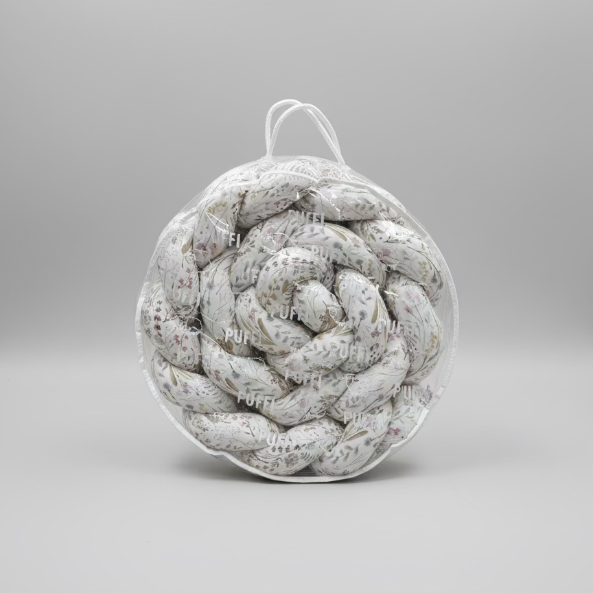 Single bumper for children's bed JERSEY SPRING FLOWERS