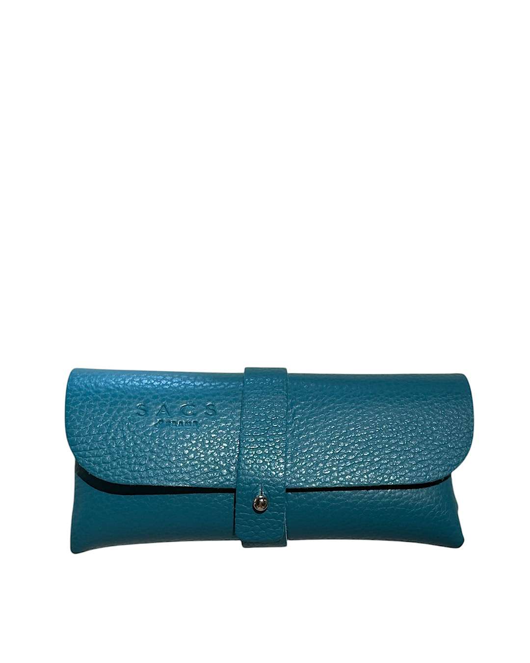 Turquoise Genuine Leather Glasses Case