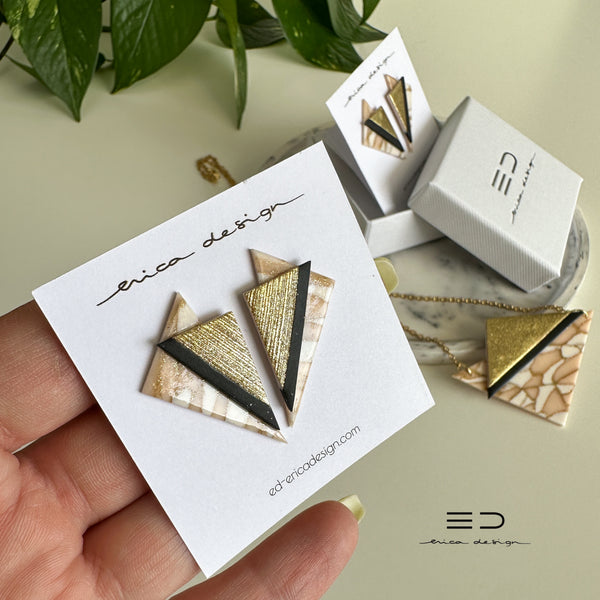 Asymmetric . LIMITED EDITION | powder gold black