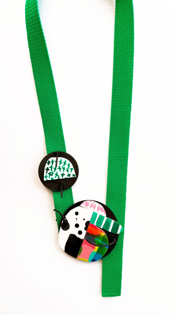 Necklace Green Square