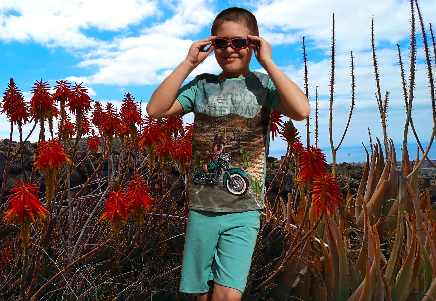 Boys' T-shirt Motorcycle Lanzarote MotorDog