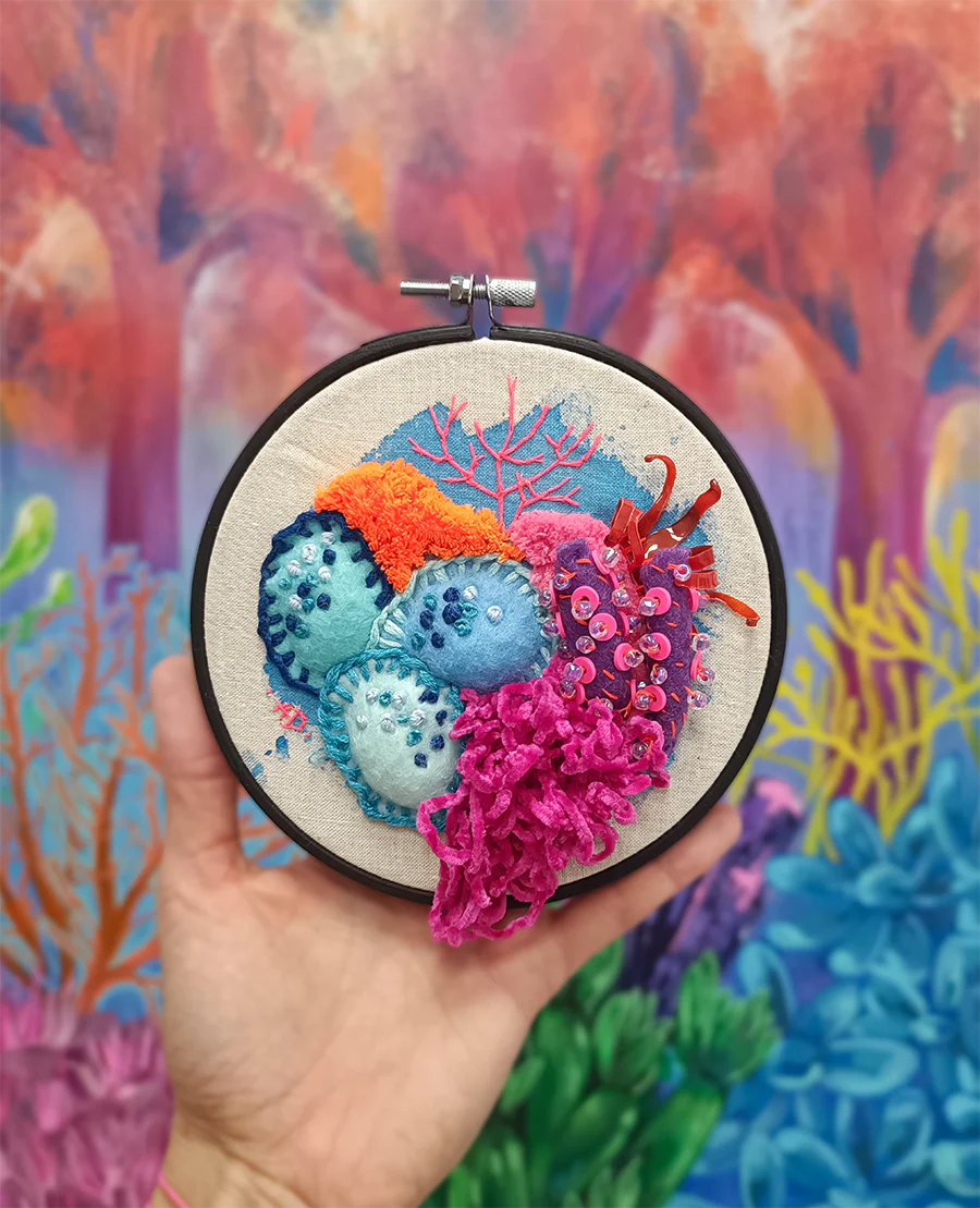 Fibers of the deep V original painting/relief