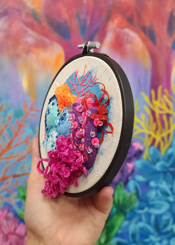 Fibers of the deep V original painting/relief