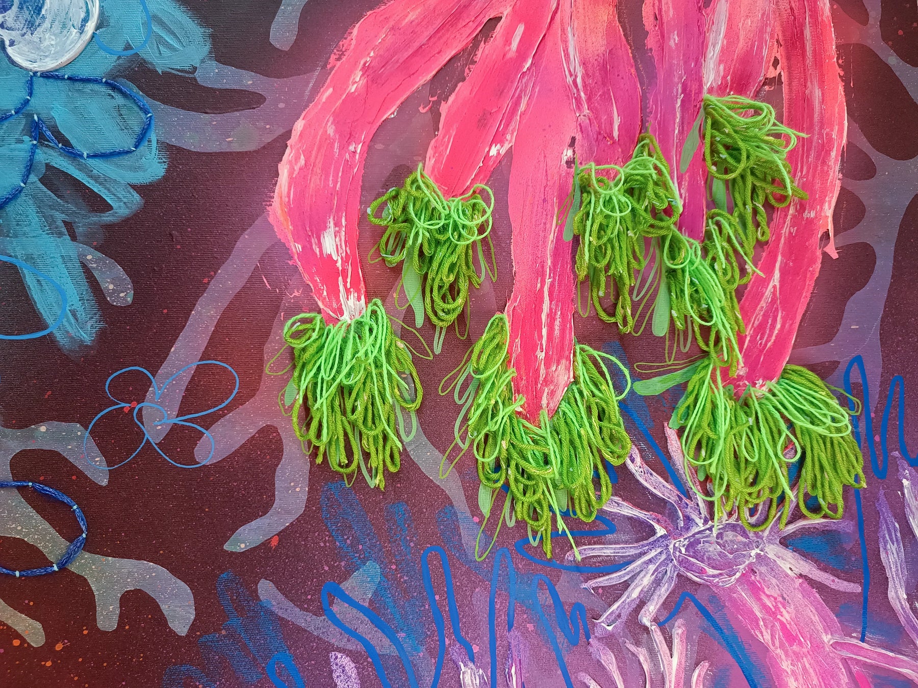 Electric corals IV original painting