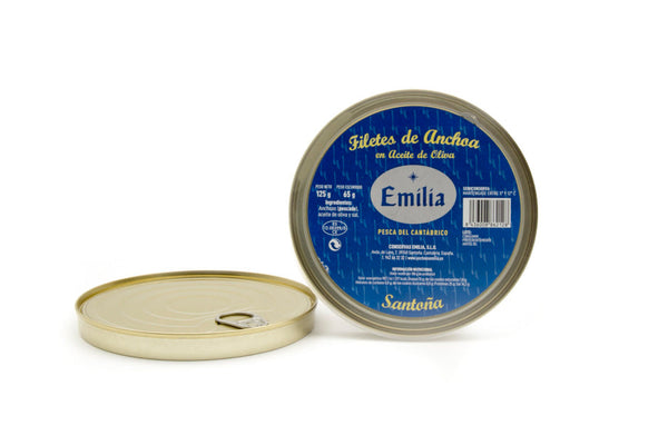 Anchovy Fillets in Olive Oil Series Silver - Cantabrian Fish Can 125g