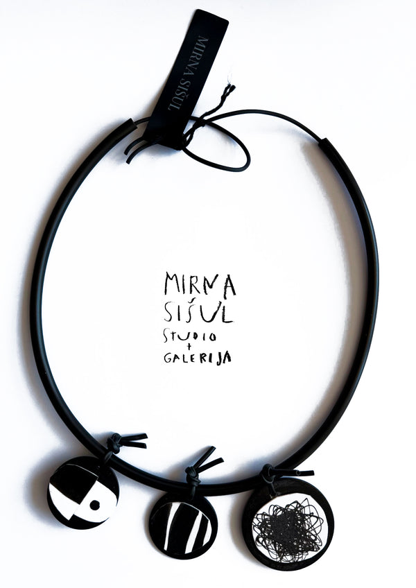 Black and White World Necklace