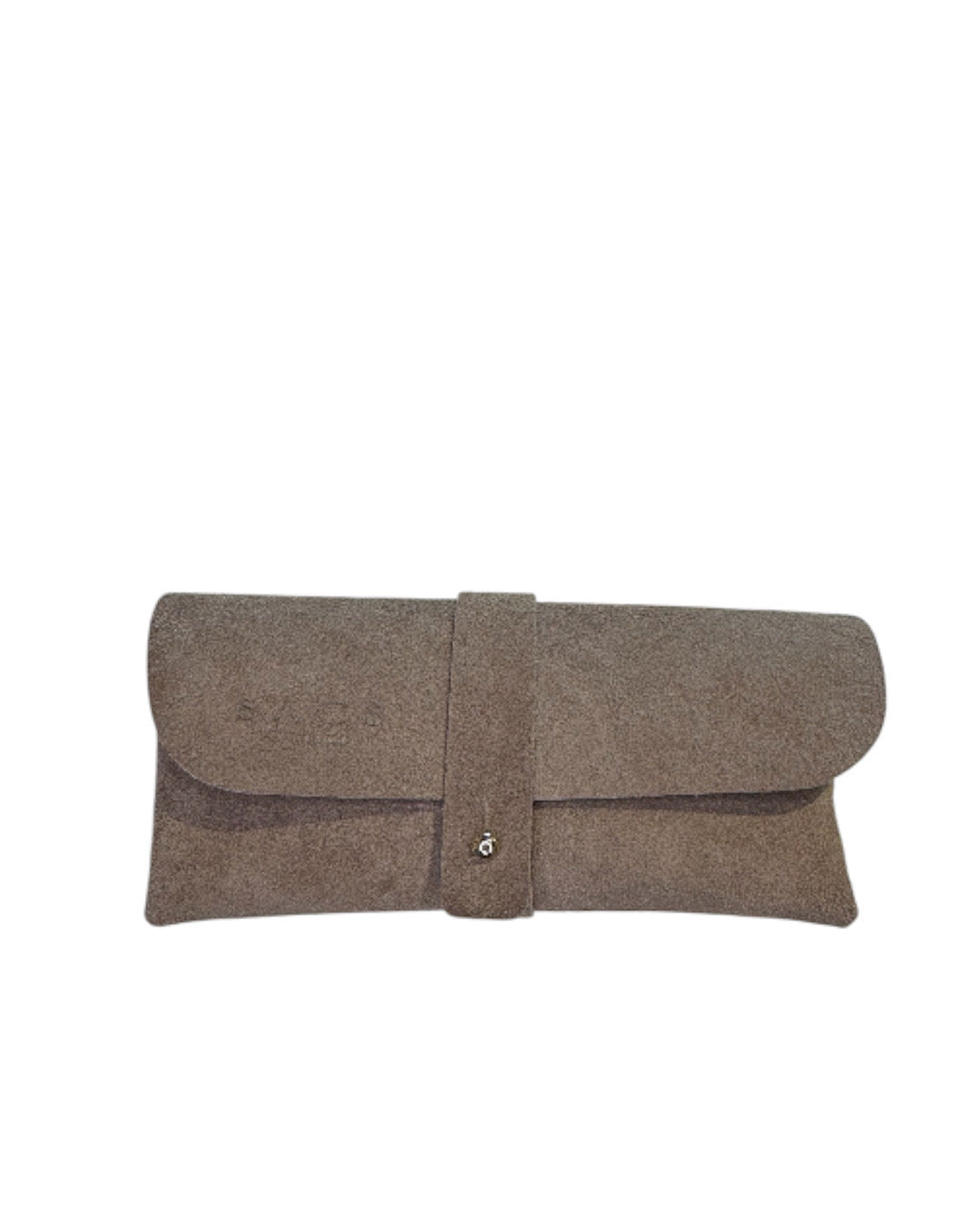 Custodia per occhiali in suede taupe