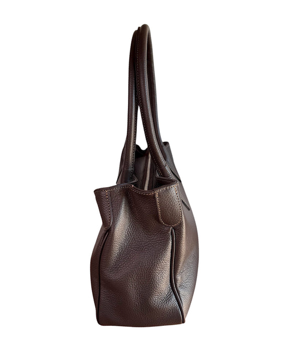 Cecilia Leather Bag in Moka Color