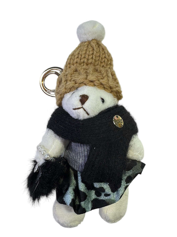 Black Teddy Charm Scarf