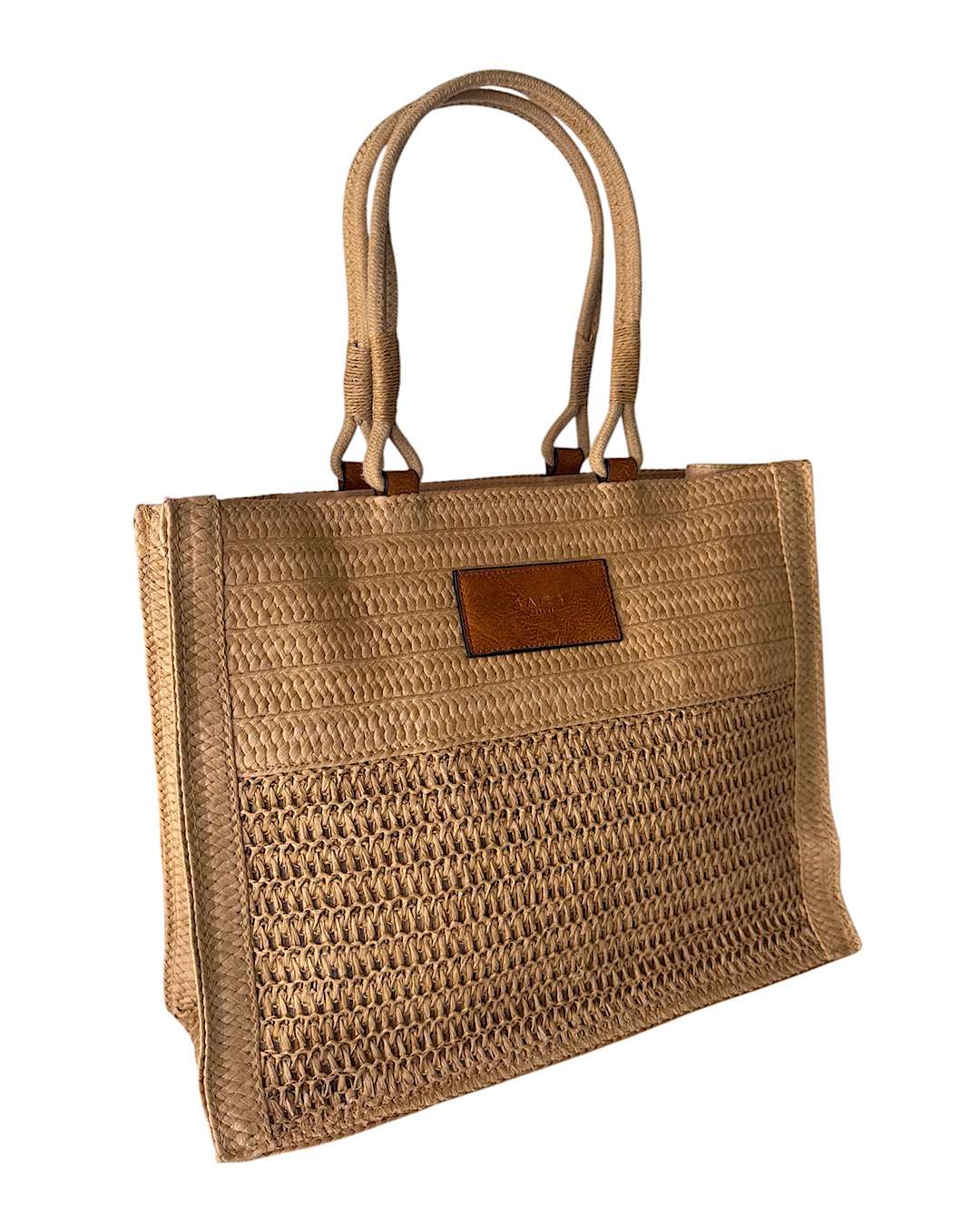 Borsa Mare Totem Raffia Col Corsa
