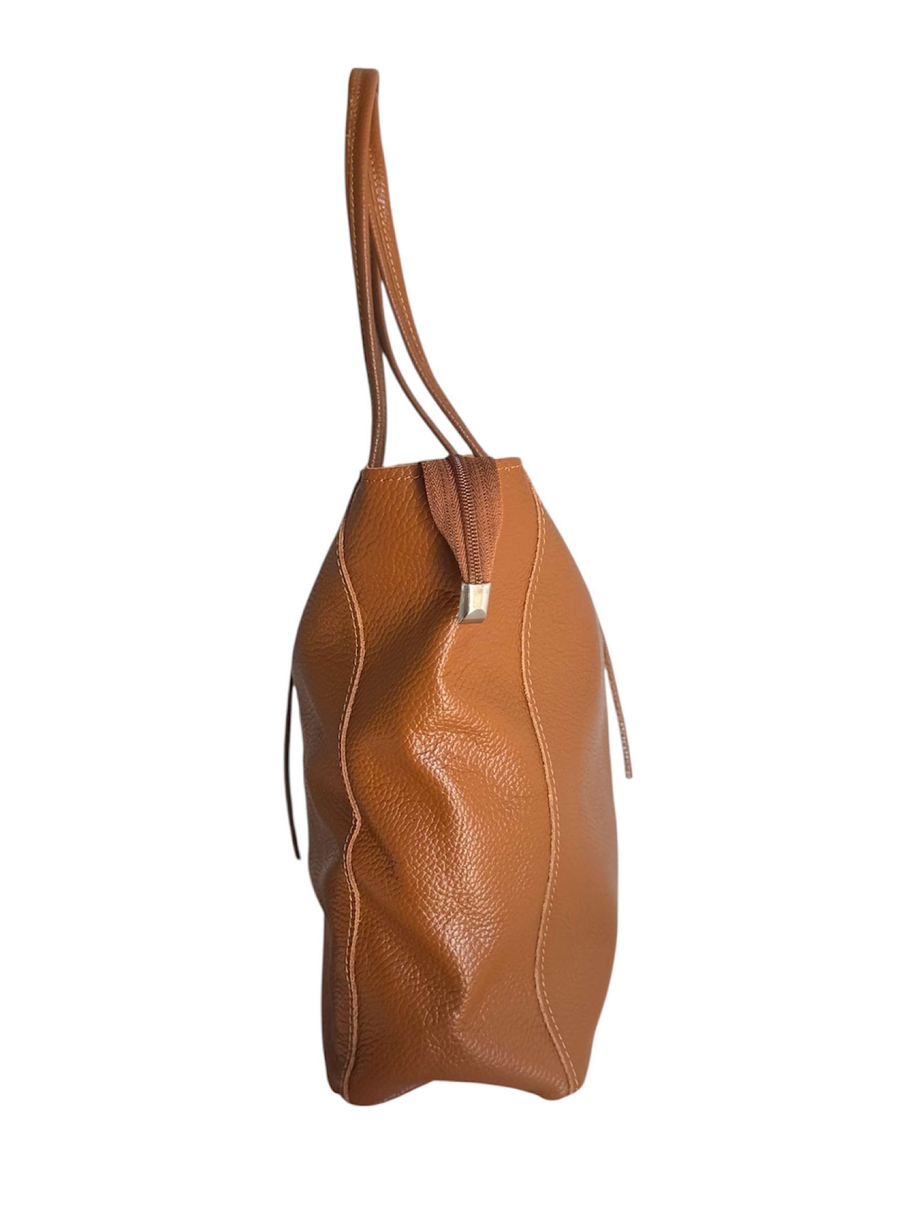 Flo Leather Bag with Leather Handle