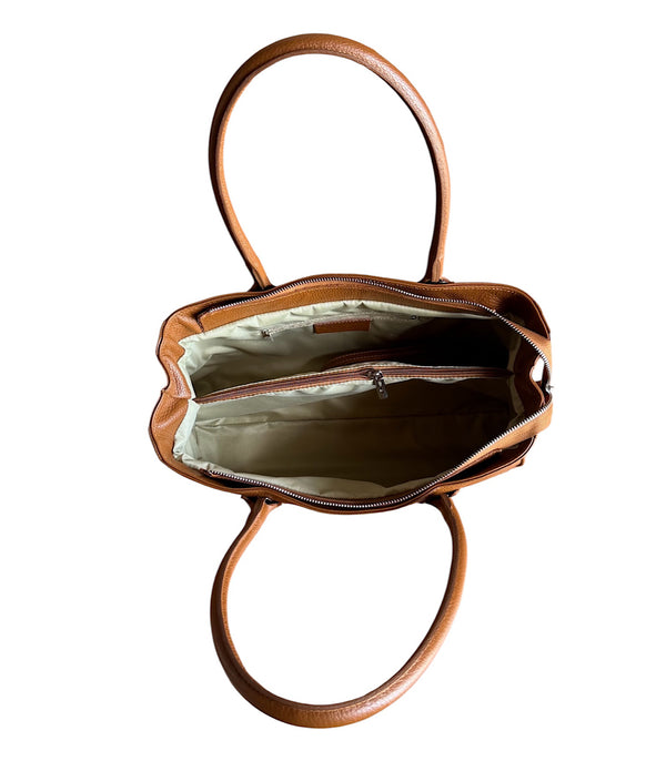 Cecilia Leather Bag with Leather Handle