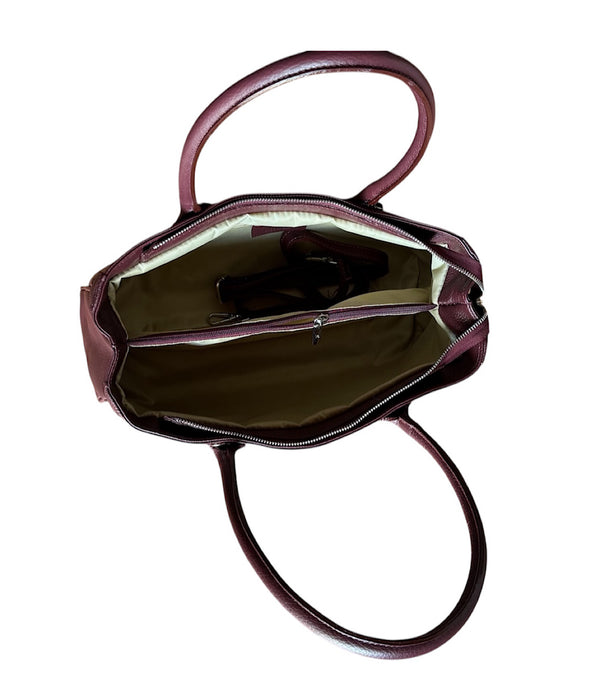 Borsa Cecilia Pelle Col Bordò
