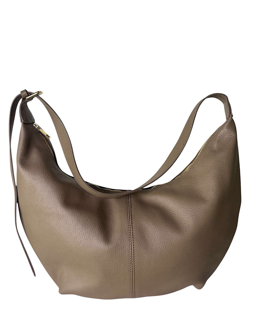 Mega Cru Vera Pelle Col Taupe Scuro