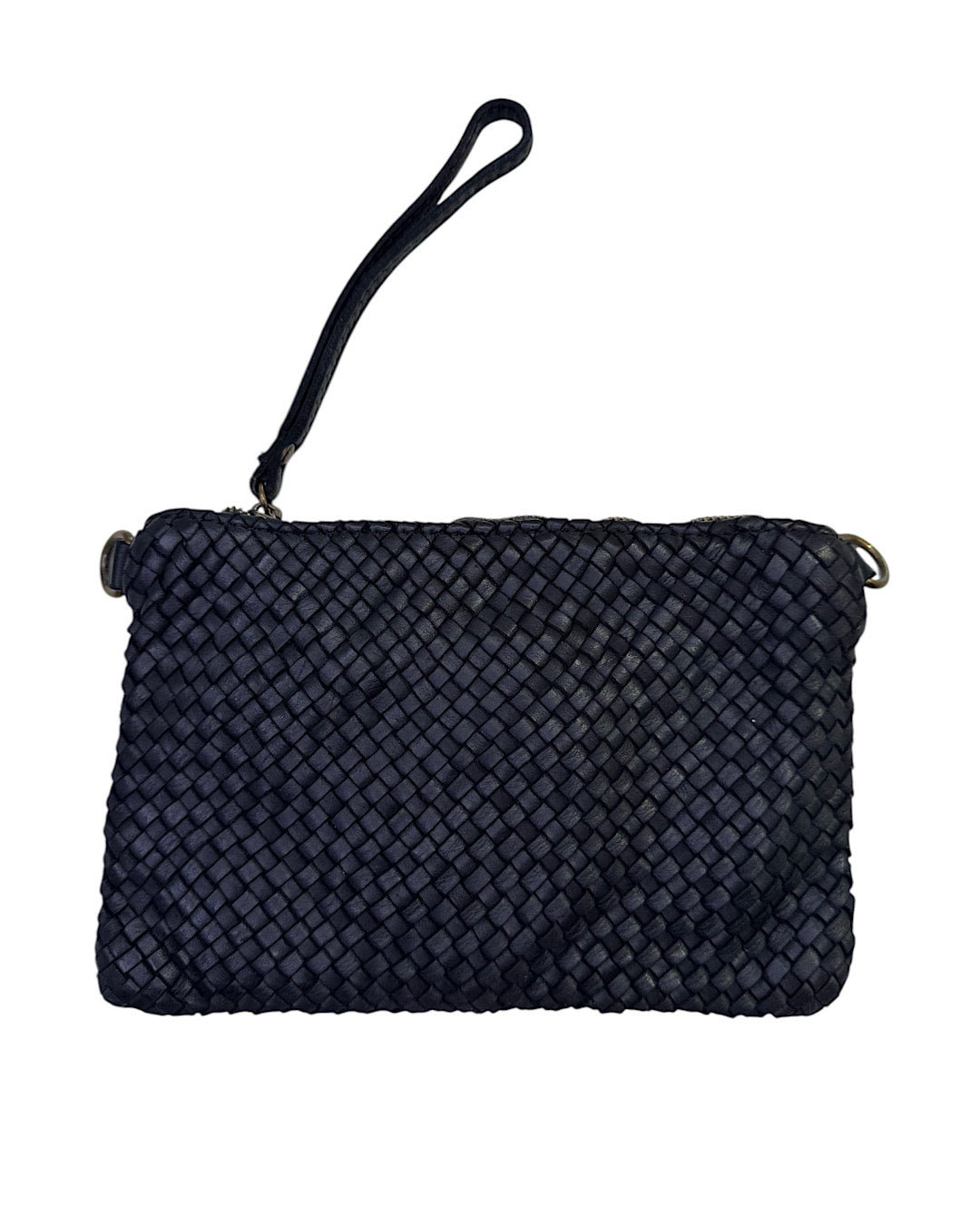 Braided Genuine Calf Leather Black