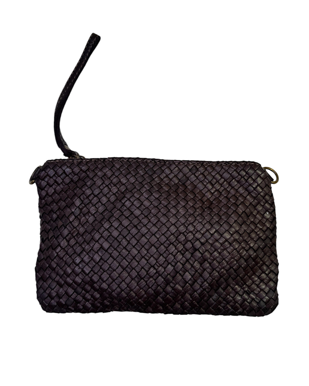 Braided Genuine Calf Leather in Moka Color