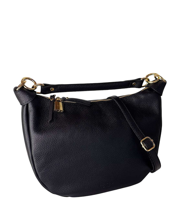Cru Col Black Genuine Leather