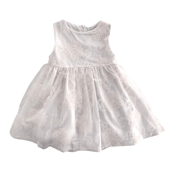 EMBROIDERED DAISY TULLE DRESS