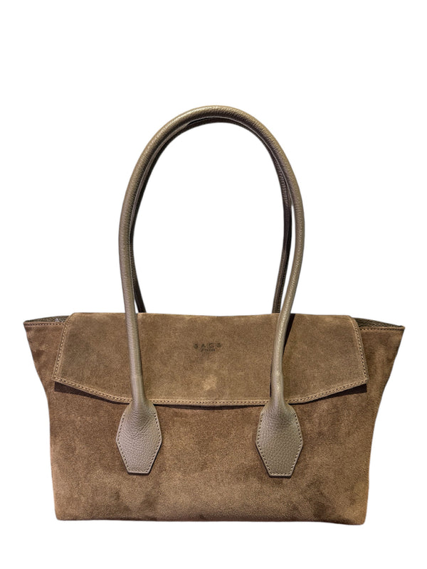 Borsa in suede urbano color taupe