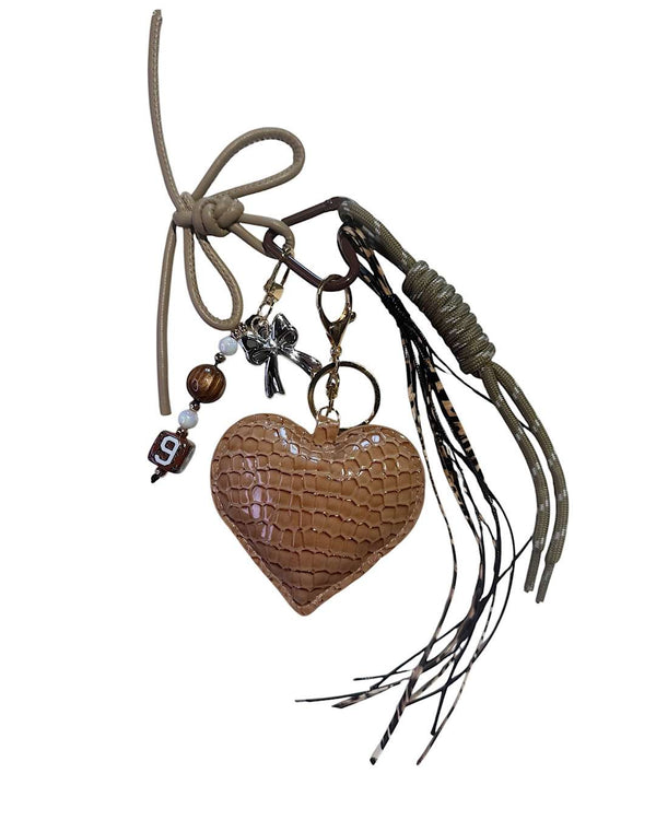 Taupe Heart Charm