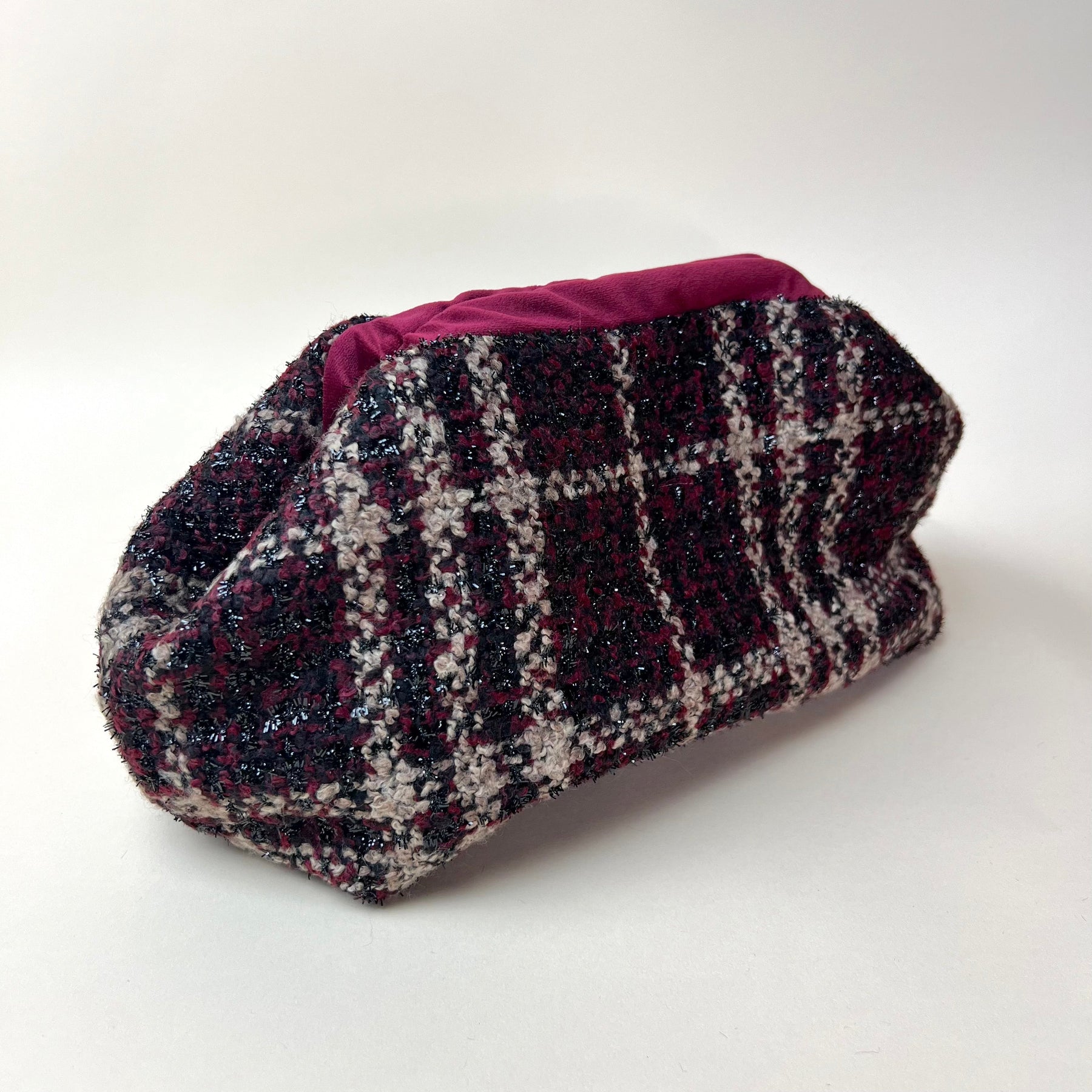 Tweed Bordeaux / Beige Pouch