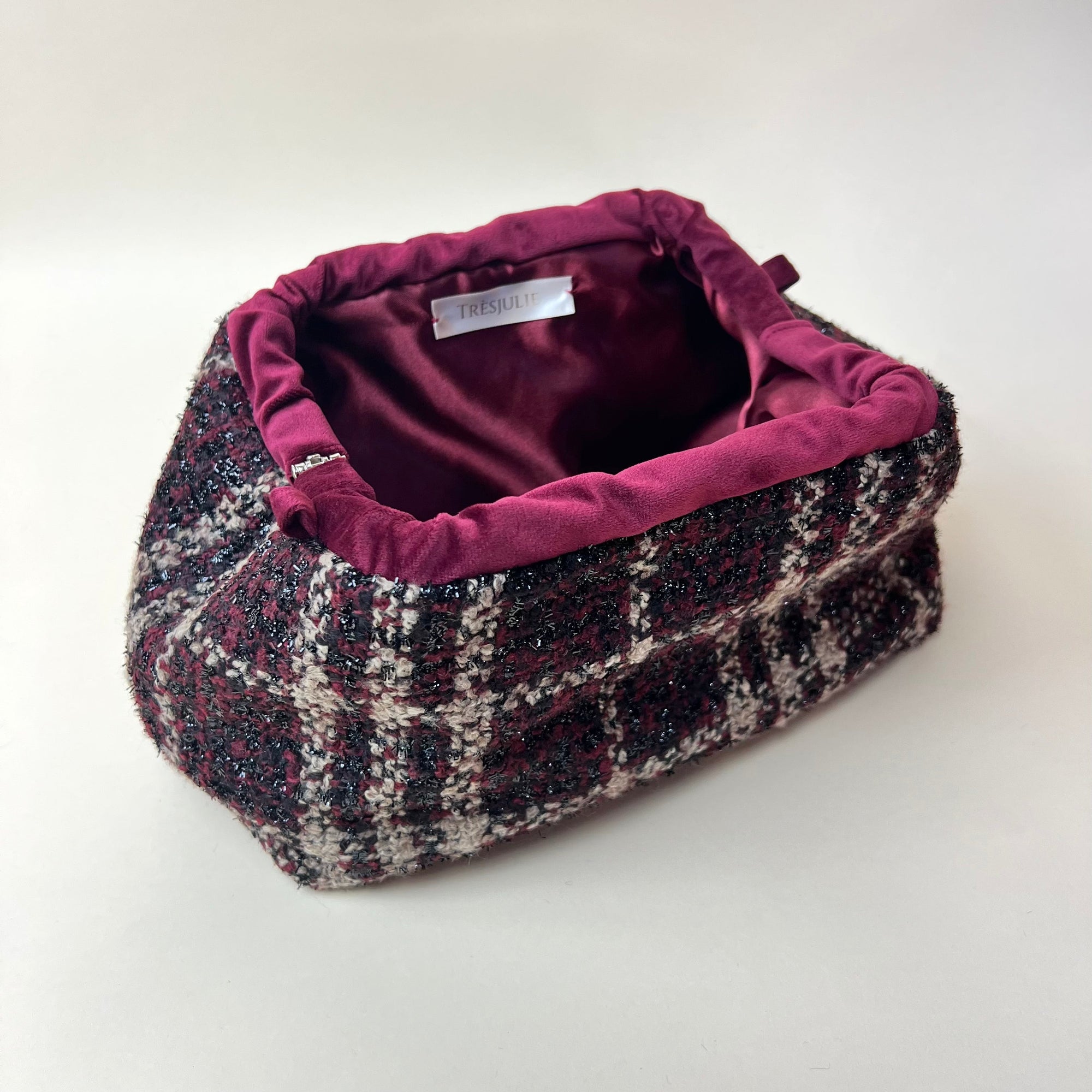 Tweed Bordeaux / Beige Pouch