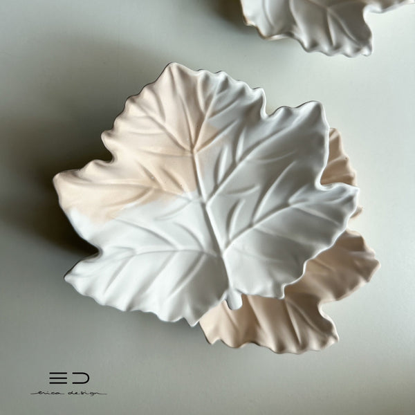 decorative bowl MAPLE | white beige