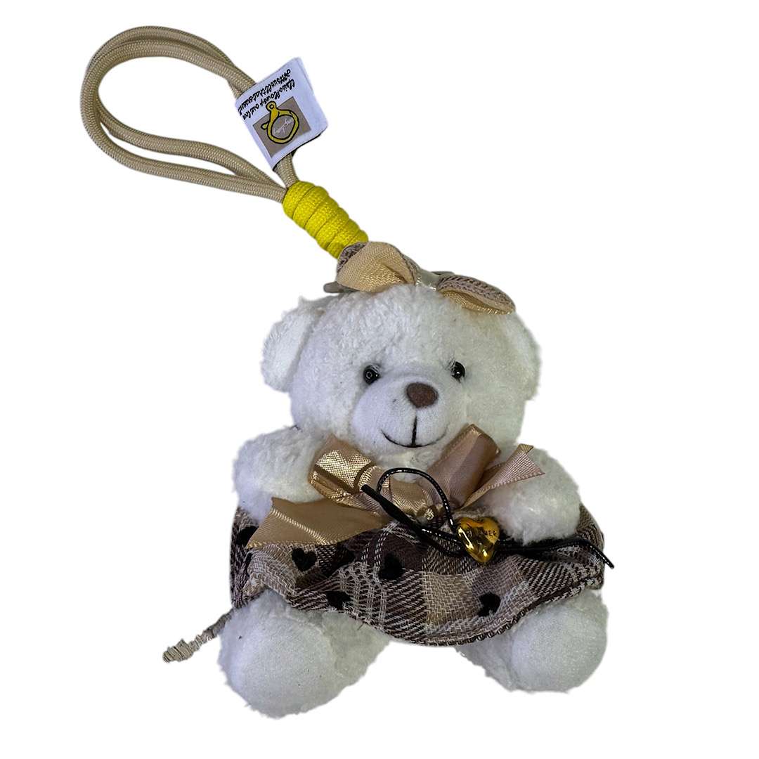 Teddy Brown Check Charm