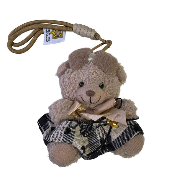 Teddy Black Checkered Charm