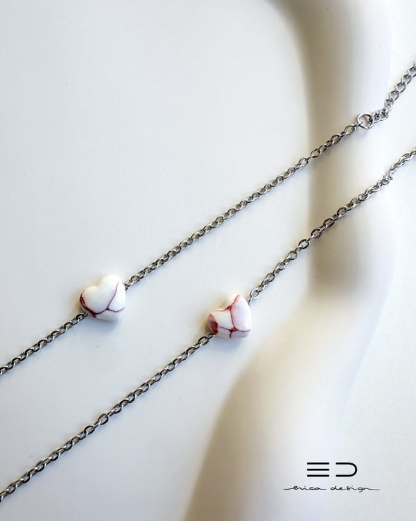 Marble Heart | Burgundy