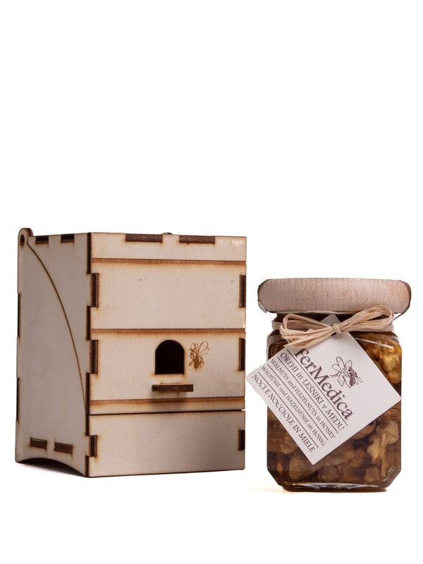Noci e Nocciole nel Miele 250 g – In un Alveare di Legno