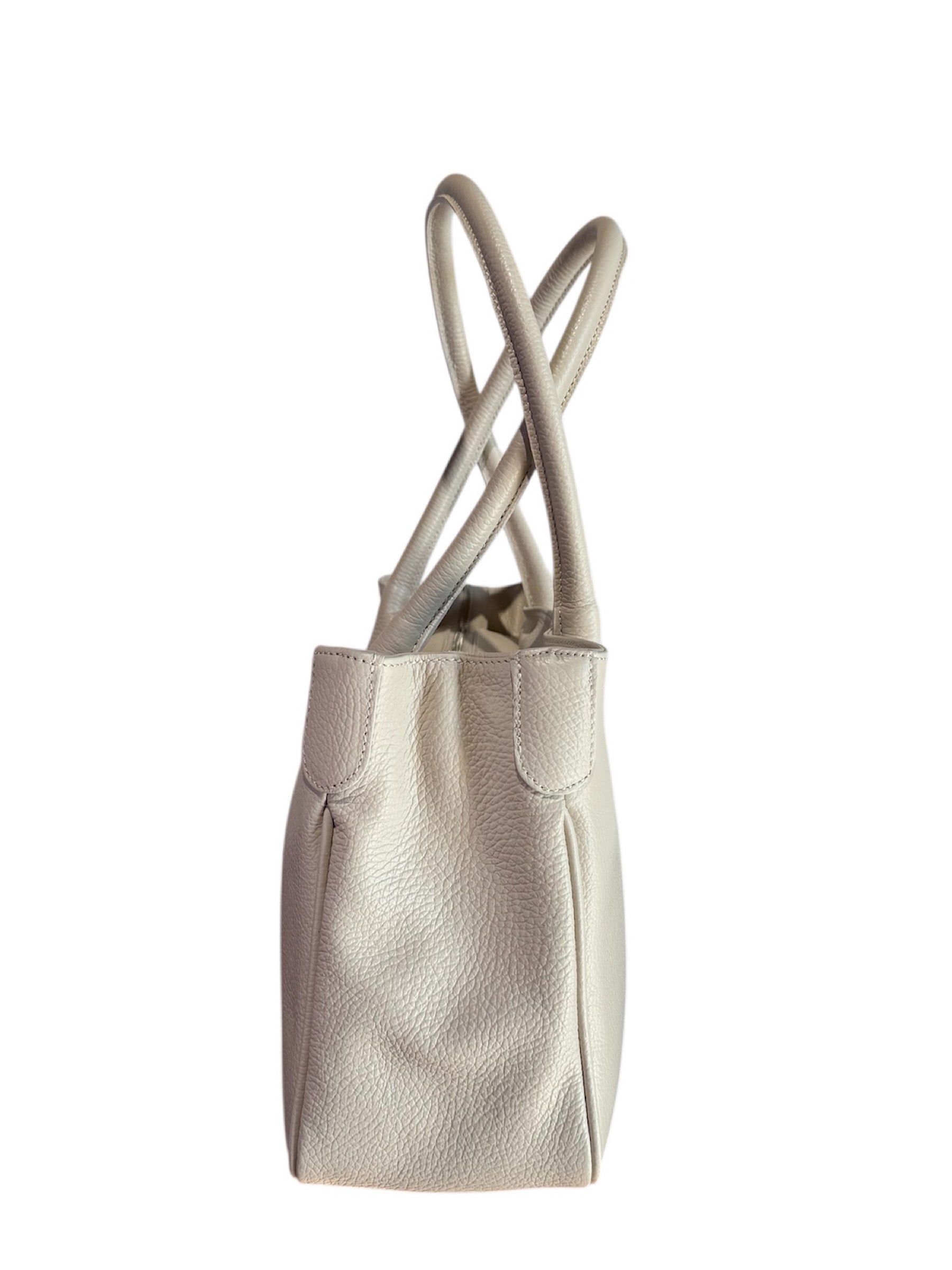 Cecilia Leather Bag Cream Color
