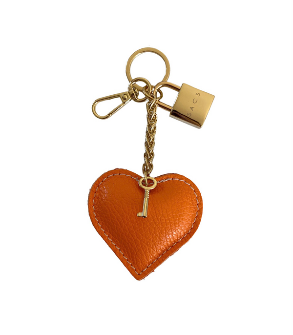 Charms & Keychains Genuine Leather Col. Orange